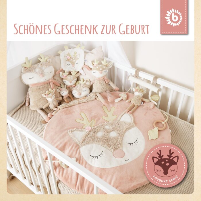 Bieco Kuscheltier Reh Ella mit Rassel | Baby Kuscheltier ab 0 Monate Stofftier Baby Plüschtier Reh - Image 3